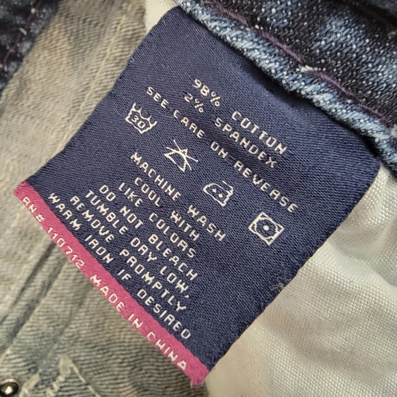 Vigoss The New York Capri Vintage Wash Embellished Flap Pocket Size 3/4 **** - Picture 12 of 13